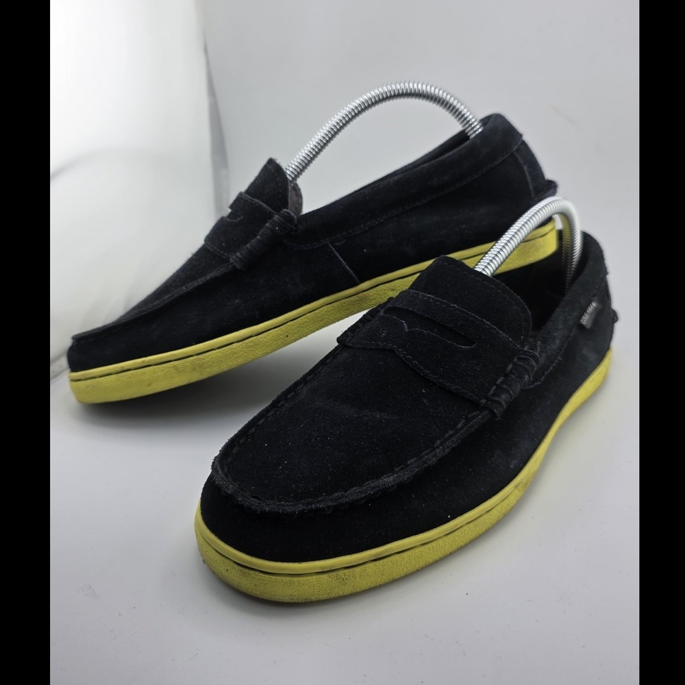 Cole Haan Men's Loafers Black Suede Yellow Sole Size 7M C14571